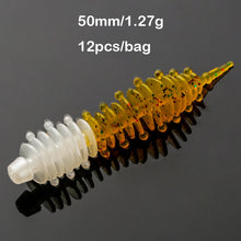 12pcs  50mm 75mm Silicone Baits
