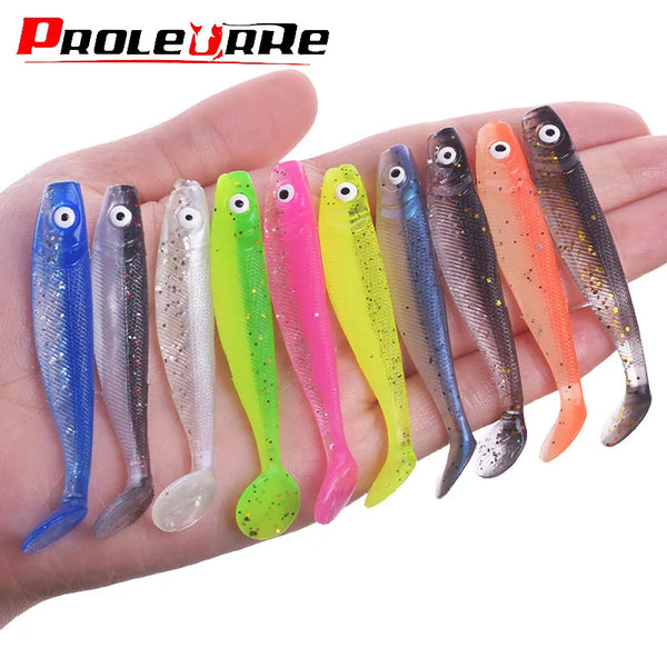 shad Soft Lures 80mm 110mm T- Tail 10 Pcs